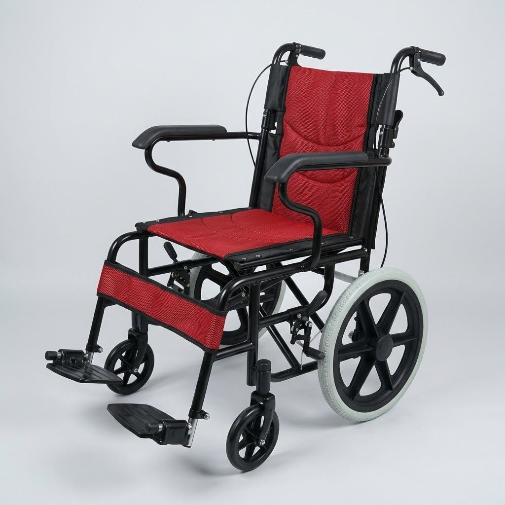 Kursi Roda Semi Travel Juara JM05 Jok Merah