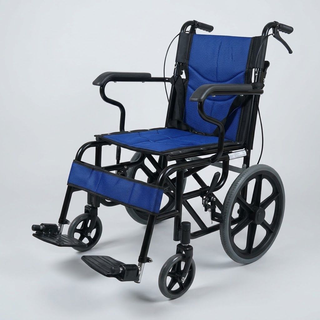 Kursi Roda Semi Travel Juara JM05 Jok Biru